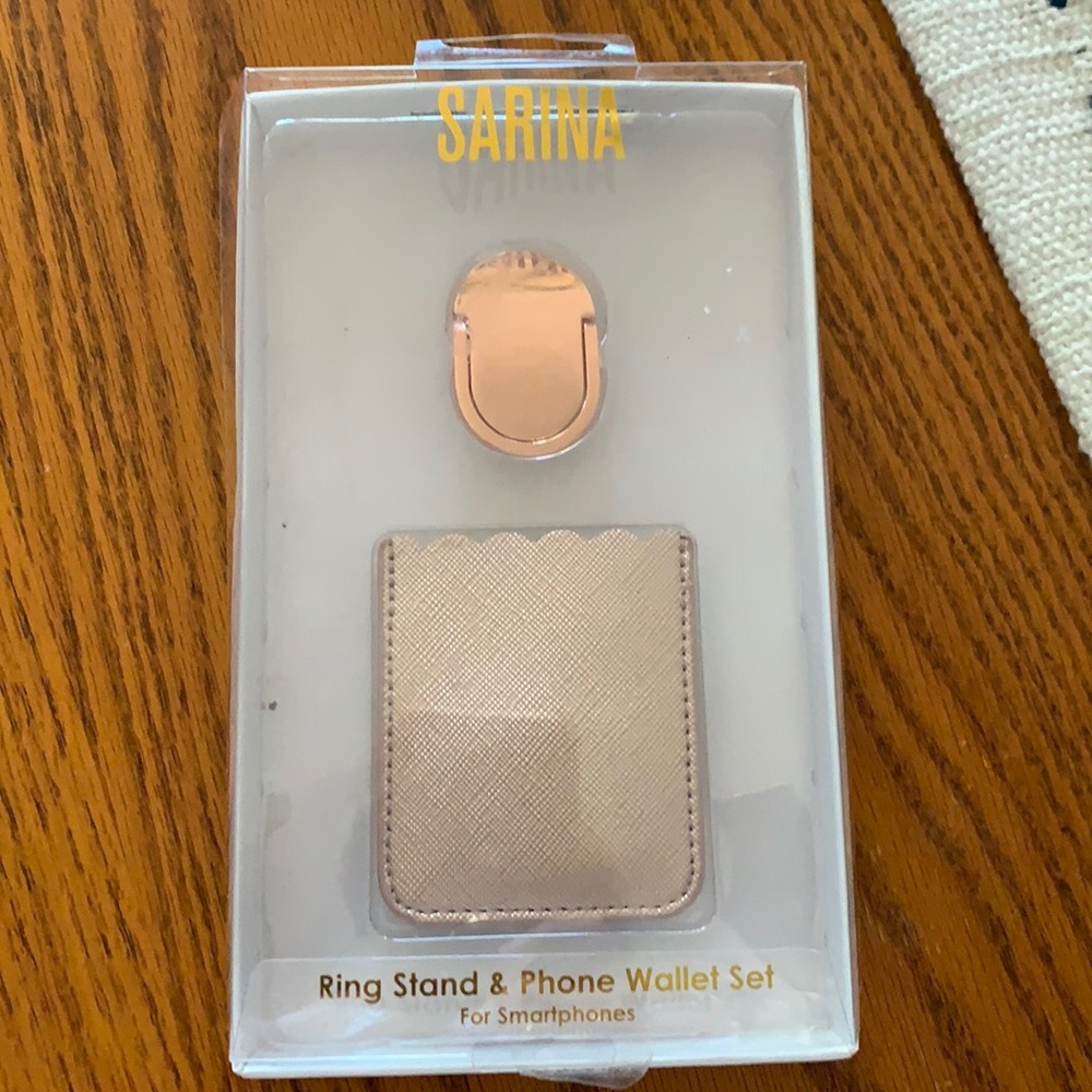 Cellphone wallet and ring stand NEW
